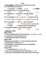 Bộ đề kiểm tả 1 tiết môn Đại số Lớp 9